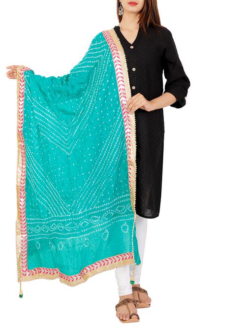 gota patti bandhani dupatta - 15869308 - Standard Image - 1