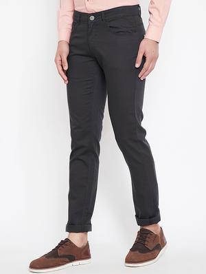 black cotton blend plain jeans - 15870309 -  Standard Image - 1