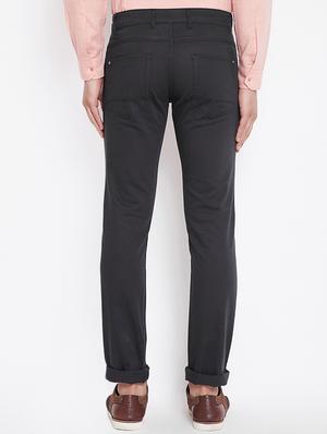 black cotton blend plain jeans - 15870309 - Standard Image - 3