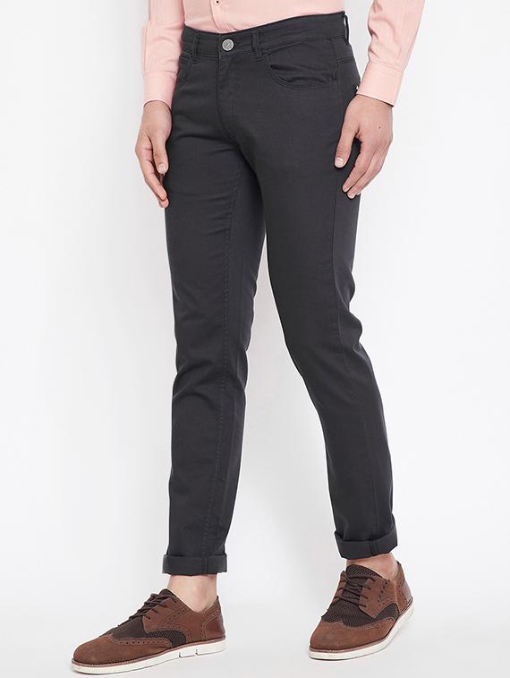 black cotton blend plain jeans - 15870309 - Zoom Image - 2