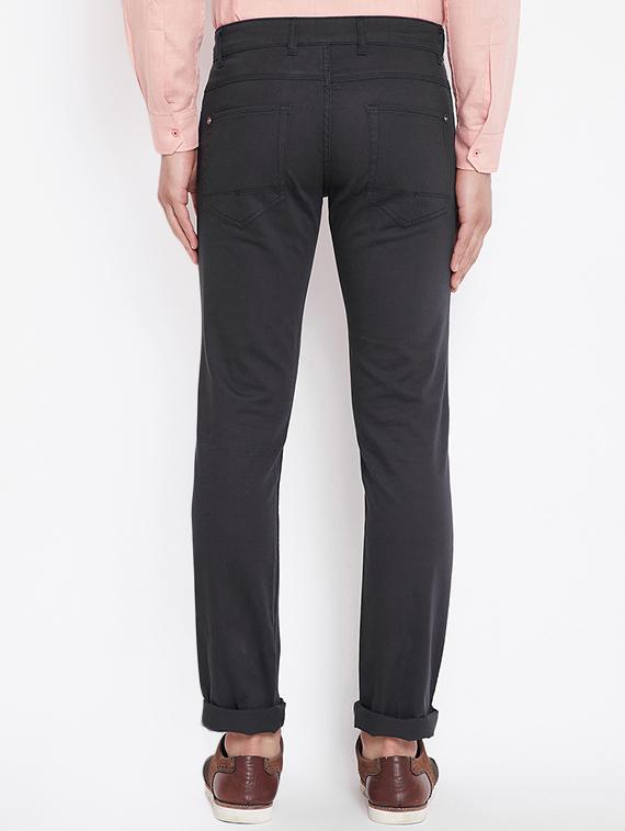 black cotton blend plain jeans - 15870309 - Zoom Image - 3