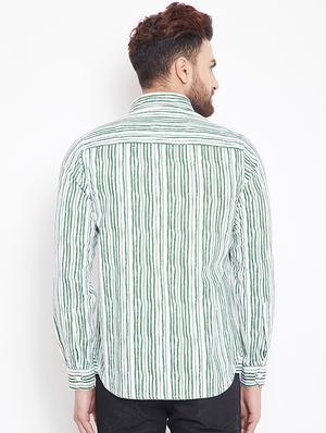 green striped casual shirt - 15870330 - Standard Image - 3
