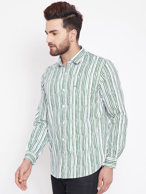 green striped casual shirt - 15870330 - Zoom Image - 2