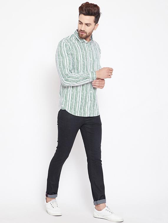 green striped casual shirt - 15870330 - Zoom Image - 4