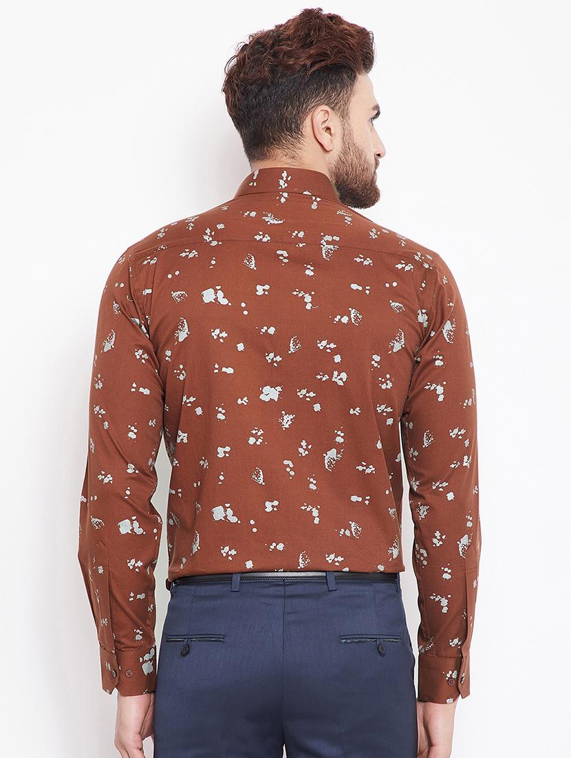 brown printed casual shirt - 15870351 - Zoom Image - 3