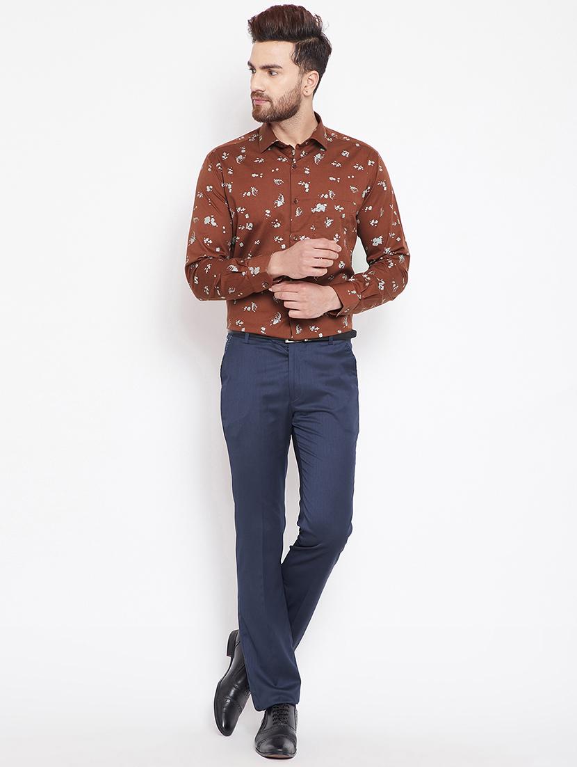 brown printed casual shirt - 15870351 - Zoom Image - 4