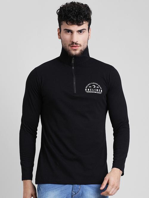 solid black collared t-shirt - 15870587 - Very Small Image - 1