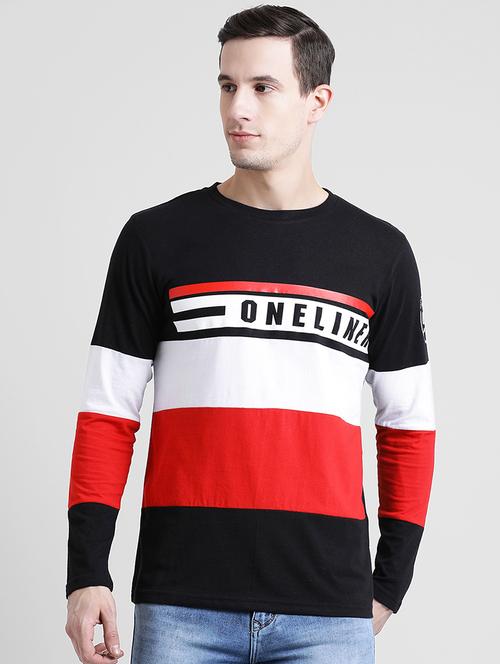 multi colored typographic color block t-shirt - 15870598 - Very Small Image - 1