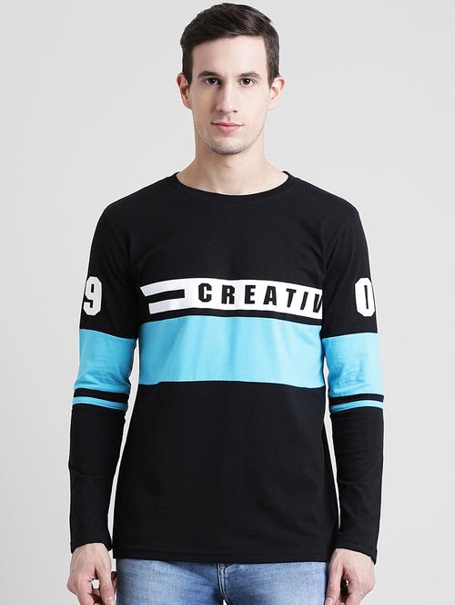 black typographic cut & sew t-shirt - 15870599 - Very Small Image - 1