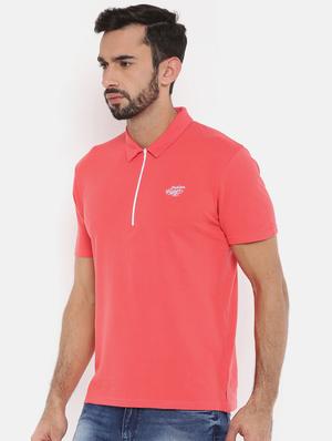 solid pink collared t-shirt - 15870928 - Standard Image - 2
