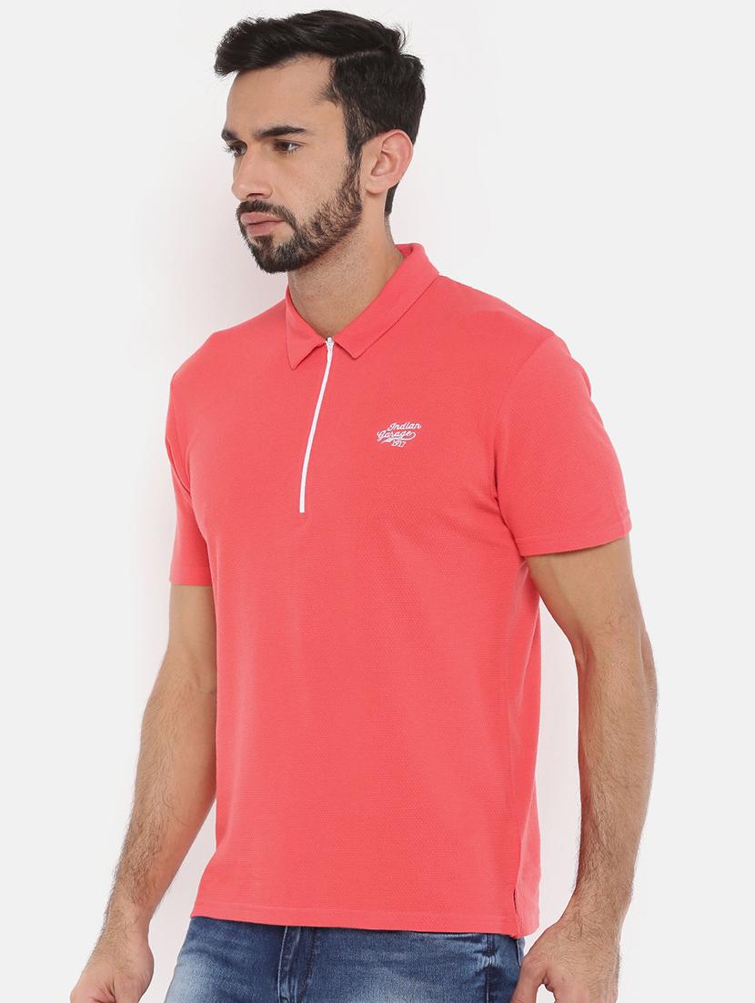 solid pink collared t-shirt - 15870928 - Zoom Image - 2