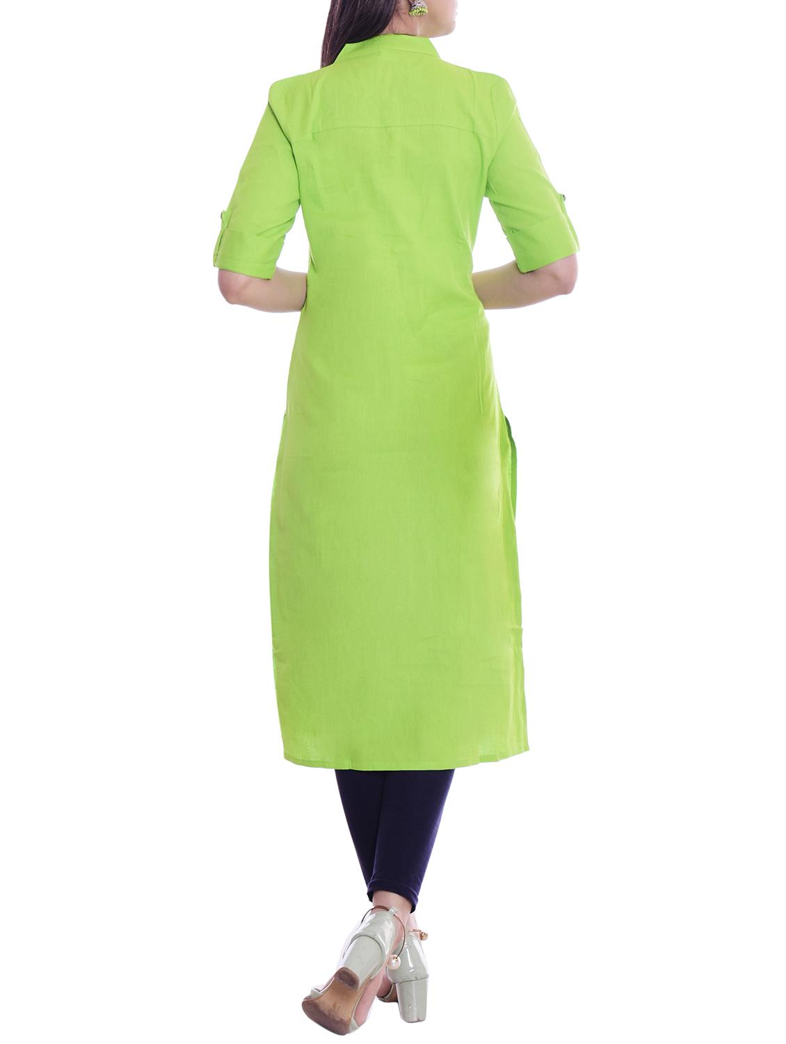 princess line silk straight kurta - 15871360 - Zoom Image - 3