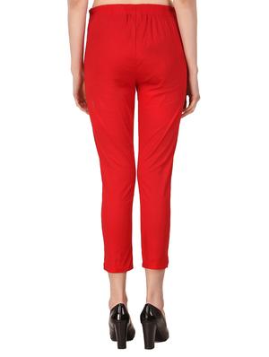 high rise side slit cigarette pants - 15871582 - Standard Image - 3