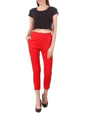 high rise side slit cigarette pants - 15871582 - Standard Image - 4