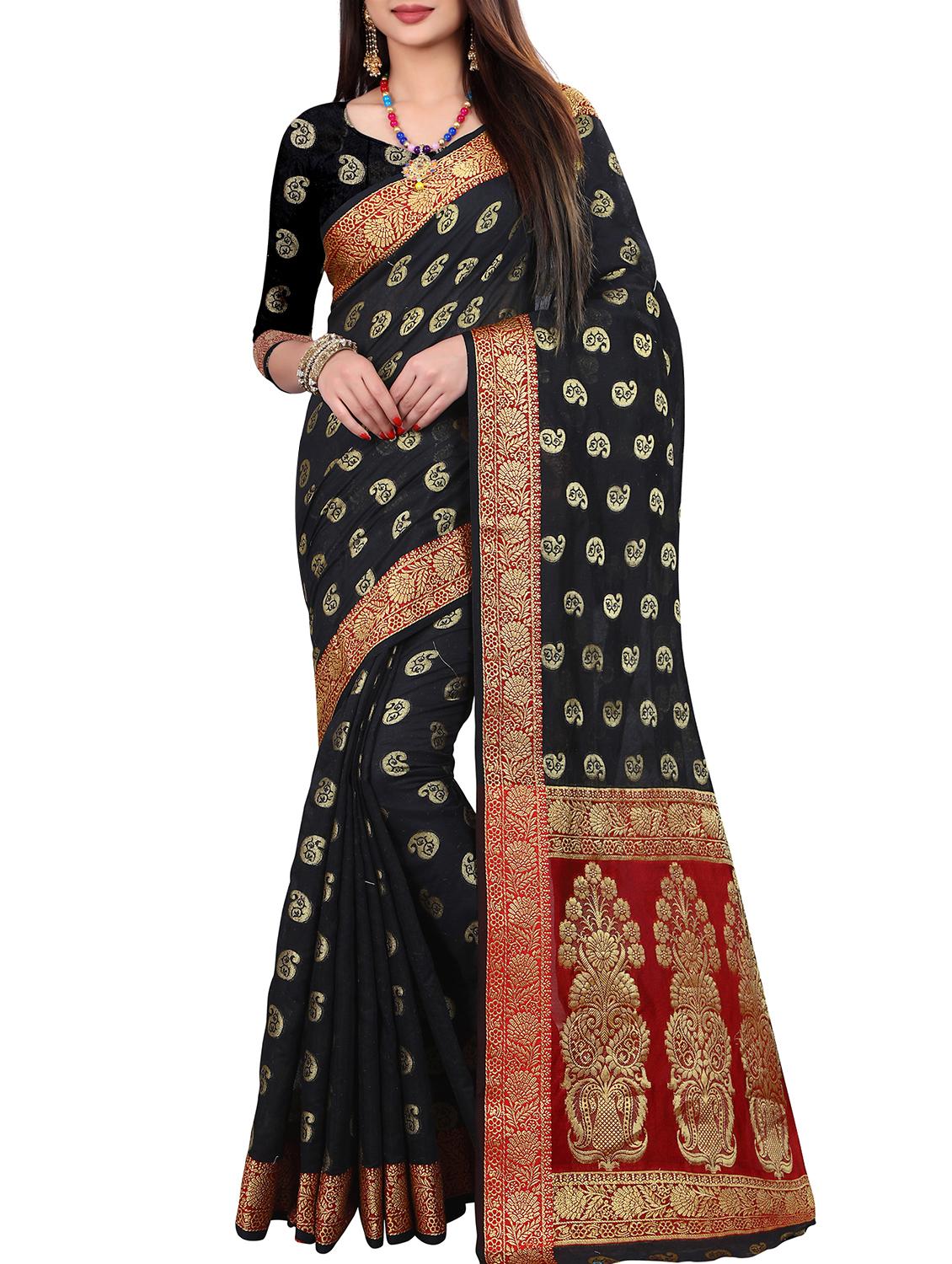 self design saree with blouse - 15871648 - Zoom Image - 1