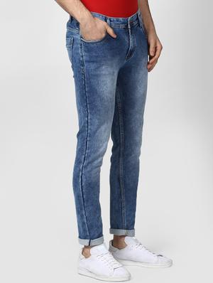 blue cotton washed jeans - 15871786 - Standard Image - 2