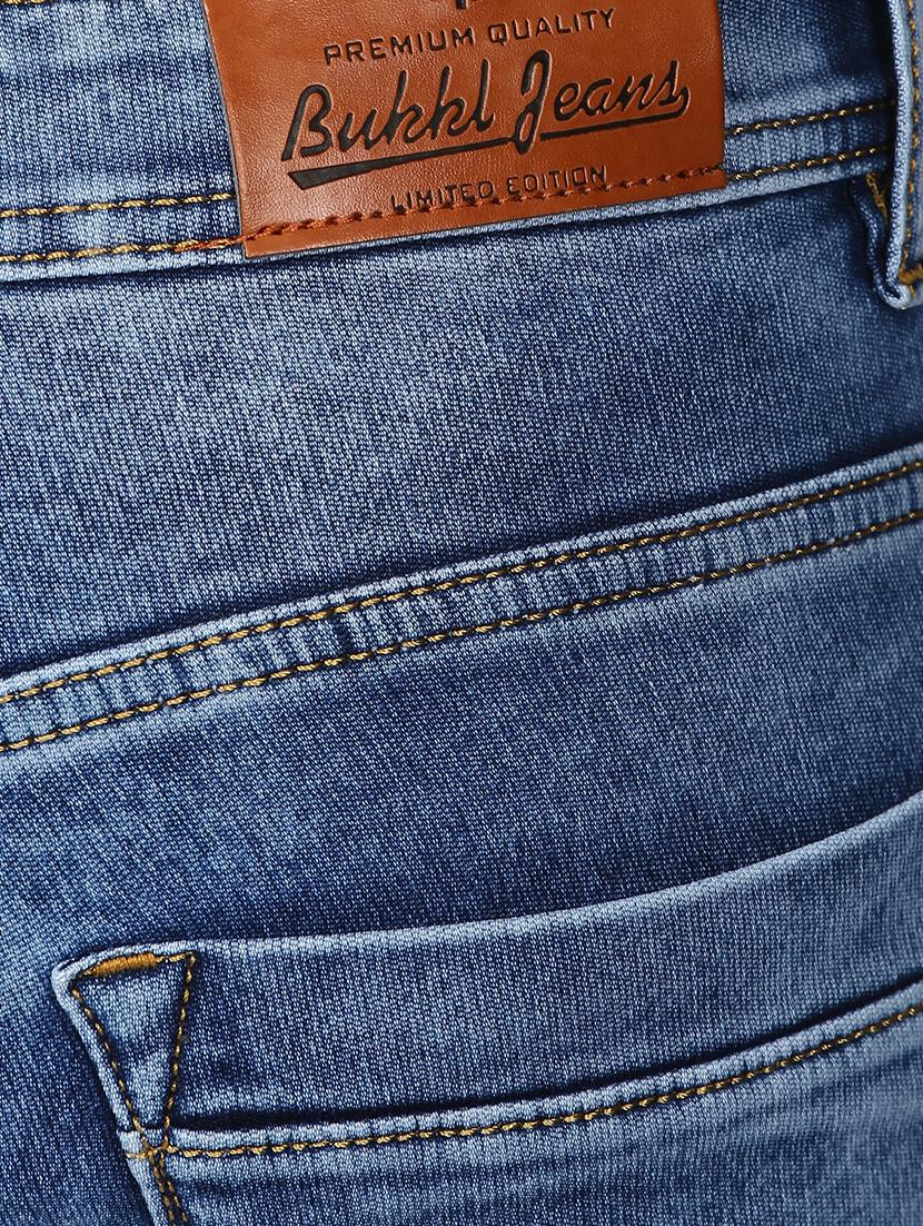 blue cotton washed jeans - 15871786 - Zoom Image - 4