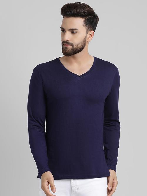 navy blue cotton t-shirt - 15871797 - Standard Image - 1