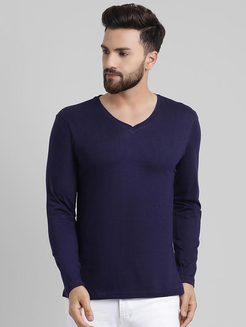 navy blue cotton t-shirt - 15871797 - Zoom Image - 1