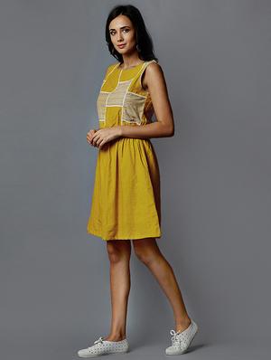 lace insert blouson dress - 15873057 - Standard Image - 2