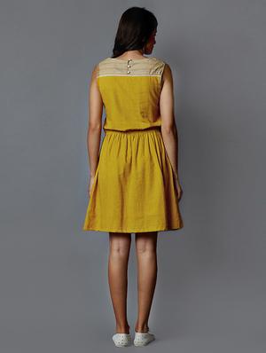 lace insert blouson dress - 15873057 - Standard Image - 3