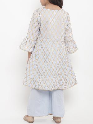 light blue cotton suit set - 15873085 - Standard Image - 3