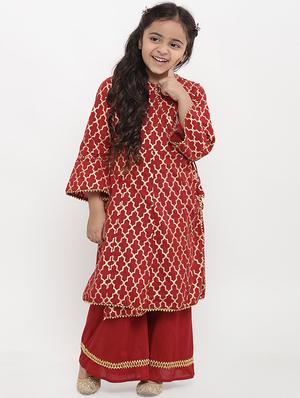 red cotton suit set - 15873087 - Standard Image - 4