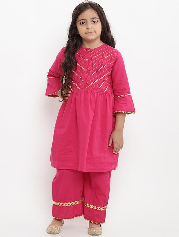 pink cotton suit set - 15873088 - Zoom Image - 4