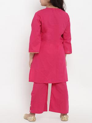 pink cotton suit set - 15873089 - Standard Image - 3
