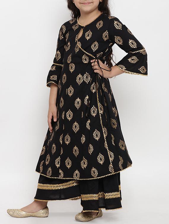 black cotton suit set - 15873096 - Zoom Image - 2
