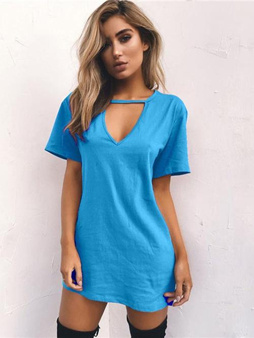 Cut out neck sheath dress - 15873622 - Very Small Image - 1