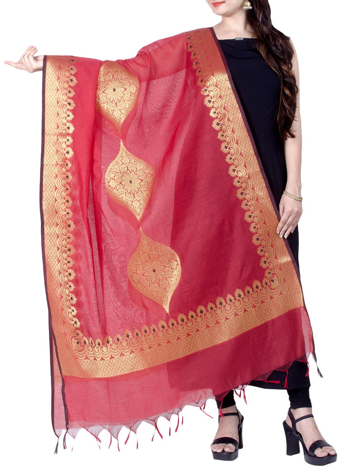 banarasi chanderi dupatta - 15873777 - Zoom Image - 1