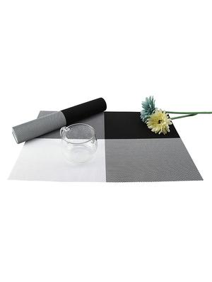lushomes black & white design 1 waterproof pvc placemats in reusable pvc bag (33 x 45 cms, pack of 6) - 15874417 - Standard Image - 3
