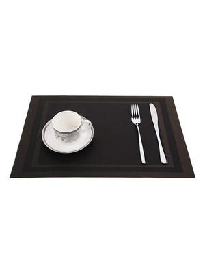lushomes black & gold waterproof pvc placemats in reusable pvc bag (33 x 45 cms, pack of 6) - 15874430 - Standard Image - 2