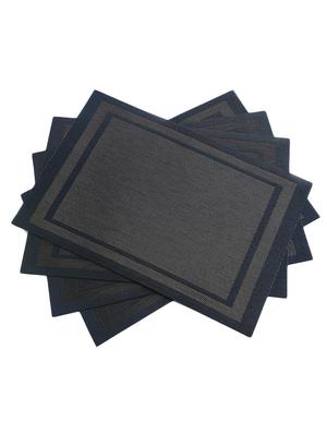 lushomes black & gold waterproof pvc placemats in reusable pvc bag (33 x 45 cms, pack of 6) - 15874430 - Standard Image - 4