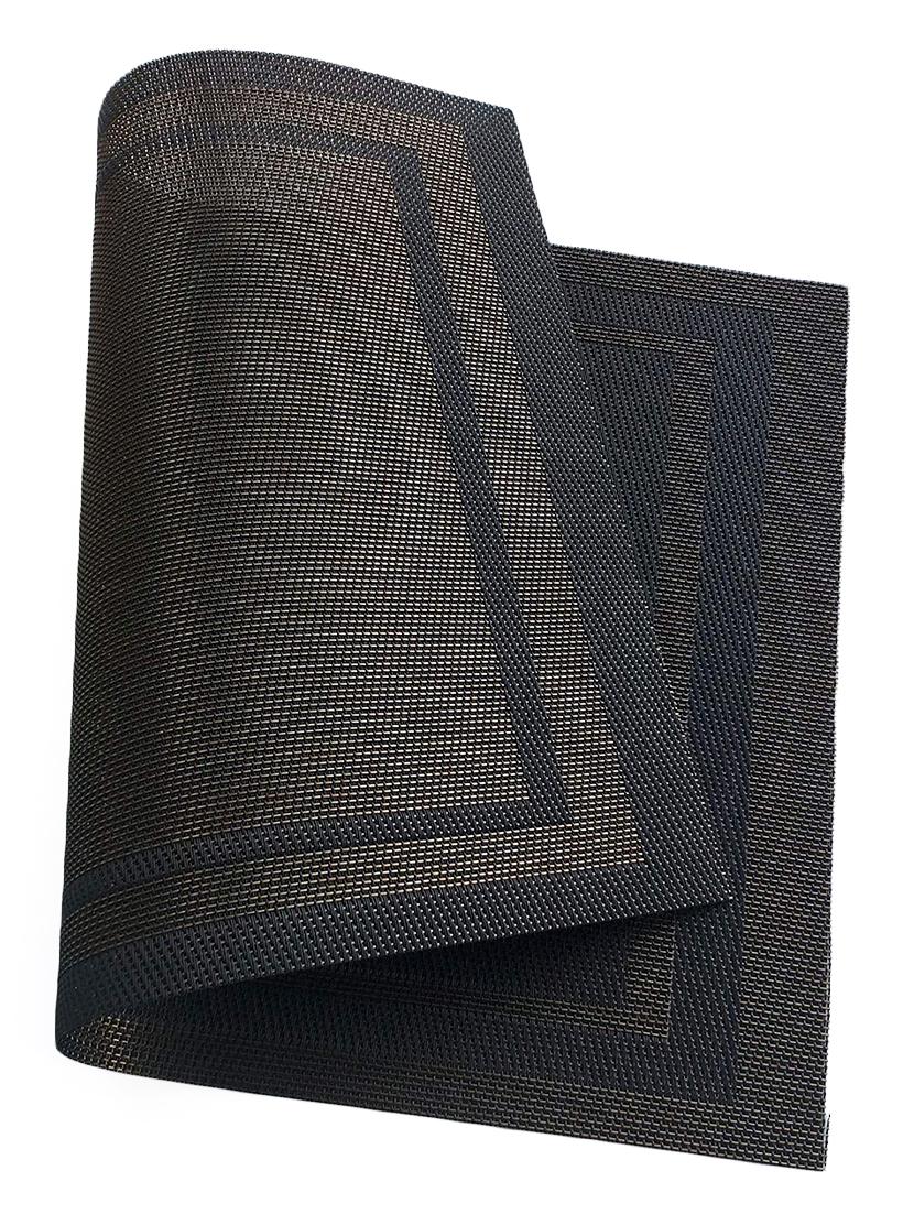 lushomes black & gold waterproof pvc placemats in reusable pvc bag (33 x 45 cms, pack of 6) - 15874430 - Zoom Image - 5