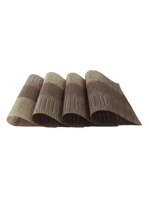 lushomes light grey & dark grey bamboo waterproof pvc placemats in reusable pvc bag (33 x 45 cms, pack of 6) - 15874431 - Standard Image - 4