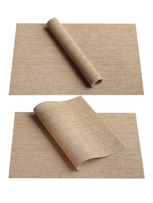 lushomes grey jacquard waterproof pvc placemats in reusable pvc bag (33 x 45 cms, pack of 6) - 15874441 - Standard Image - 3