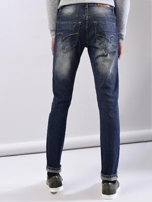 blue cotton washed jeans - 15874903 - Standard Image - 3