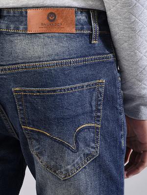 blue cotton washed jeans - 15874903 - Standard Image - 5