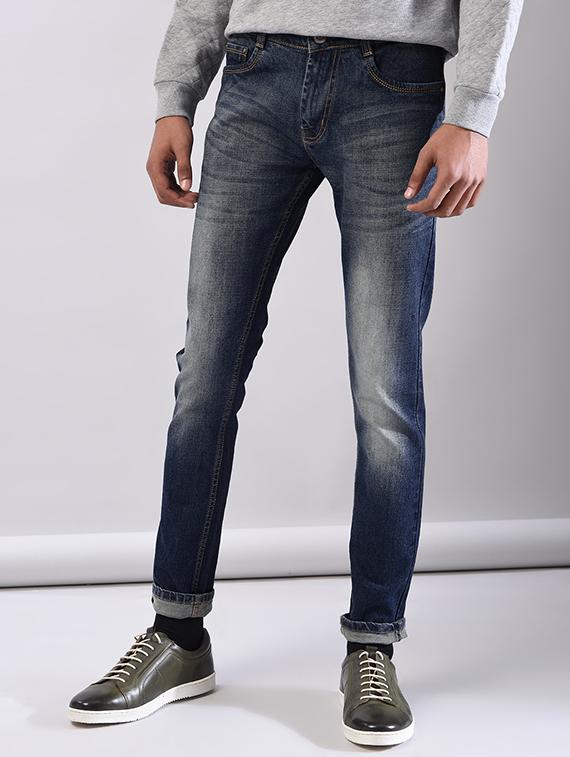 blue cotton washed jeans - 15874903 - Zoom Image - 1