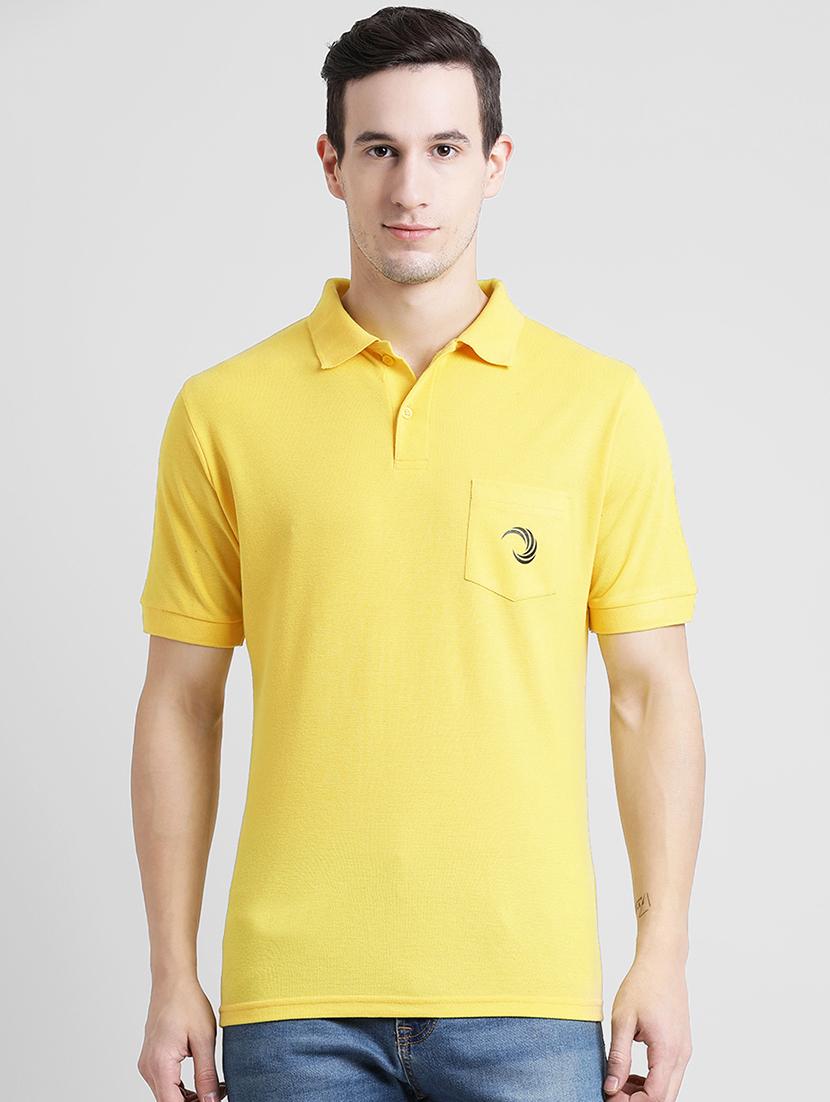 solid yellow pocket t-shirt - 15875002 - Zoom Image - 1