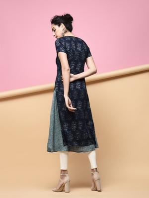 printed layered kurta - 15875984 - Standard Image - 2
