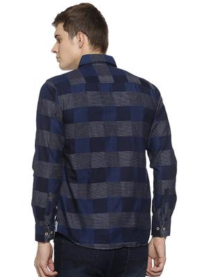 blue checkered casual shirt - 15876864 - Standard Image - 2