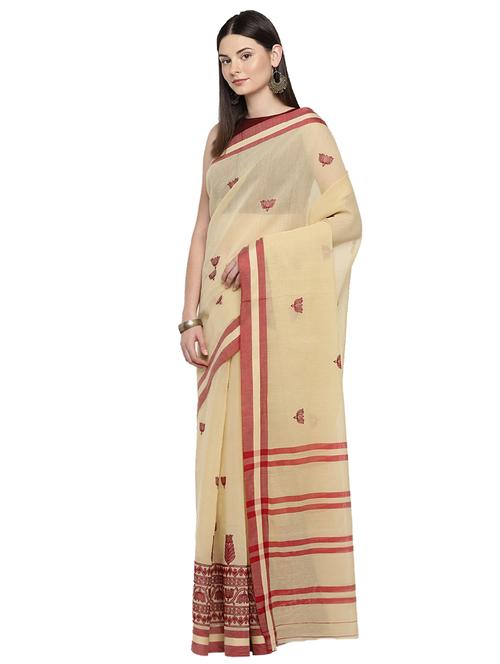 floral embroidered woven saree with blouse - 15876949 - Standard Image - 1