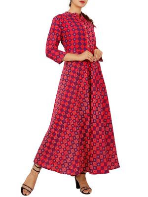 flared printed dress - 15877073 - Standard Image - 2