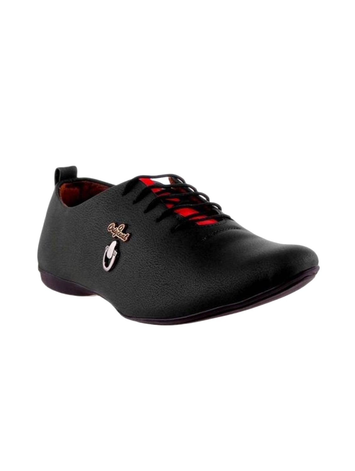 black leatherette lace up shoes - 15877315 - Zoom Image - 1