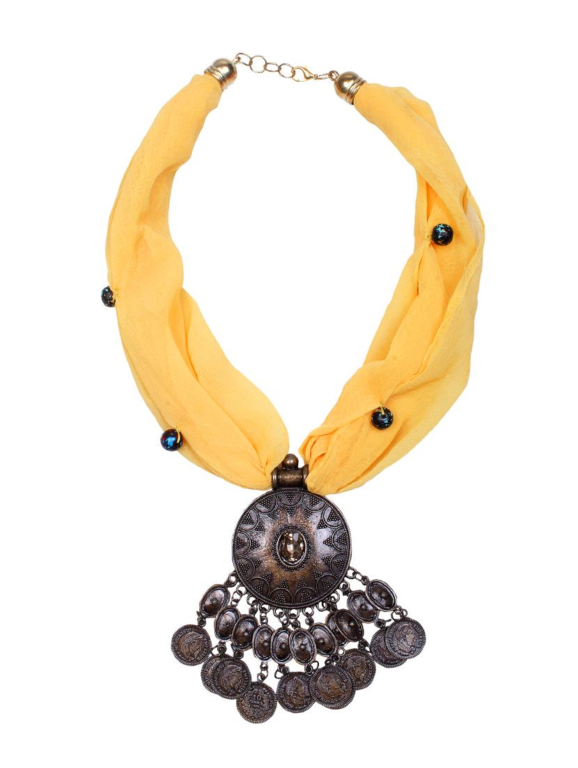 yellow georgette scarf - 15877645 - Zoom Image - 2