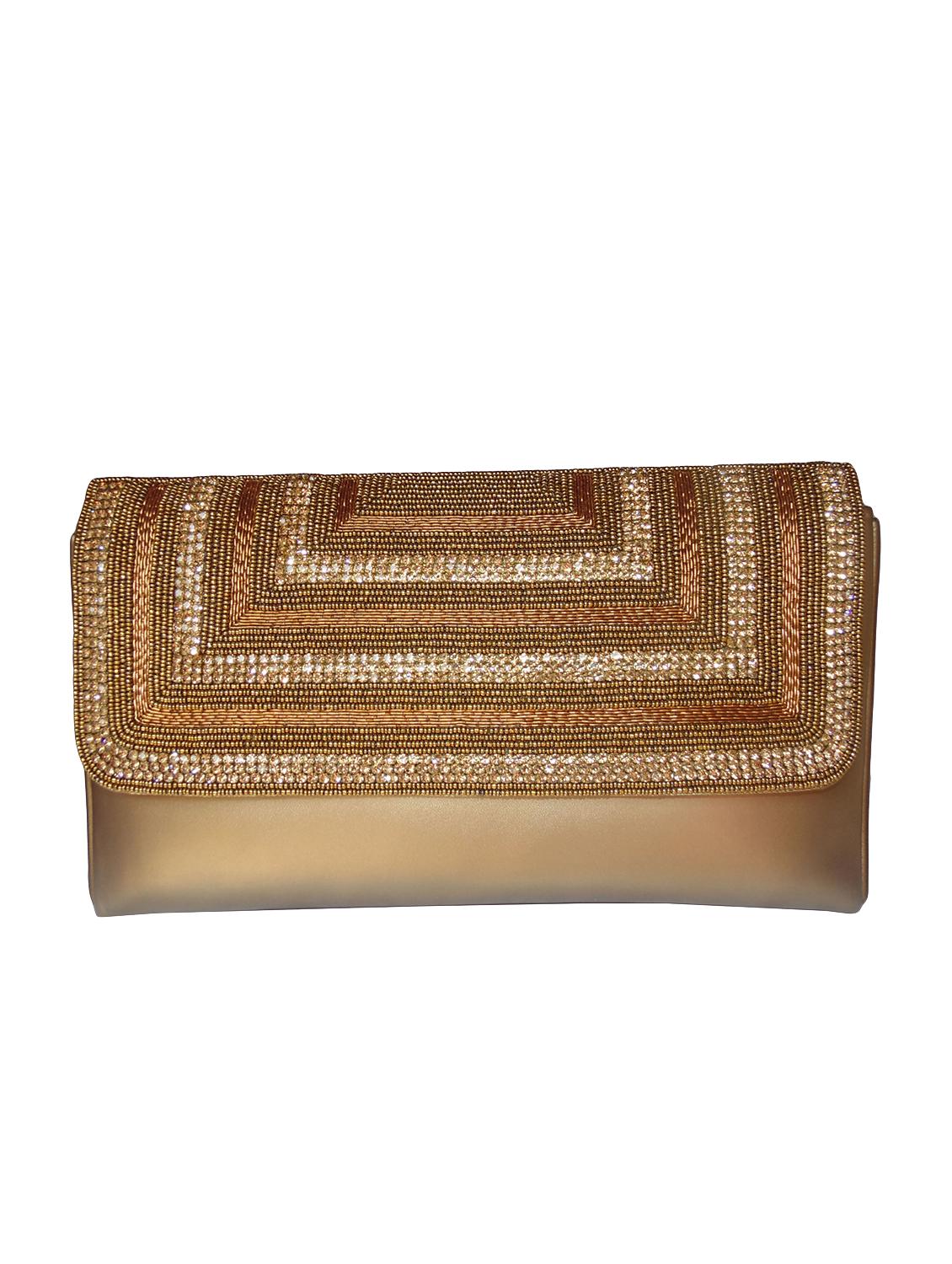 gold leatherette (pu) regular clutch - 15877990 - Zoom Image - 1
