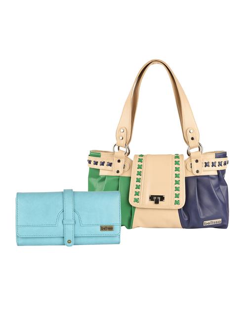 combo leatherette (pu) regular handbag and wallet - 15879466 - Standard Image - 1